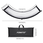 FOMITO U-Shaped Curved  Photo Studio Reflector Board 4 In 1 Gold Silver White Black Reflective Board, U-Shaped 4 in 1