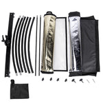 FOMITO U-Shaped Curved  Photo Studio Reflector Board 4 In 1 Gold Silver White Black Reflective Board, U-Shaped 4 in 1