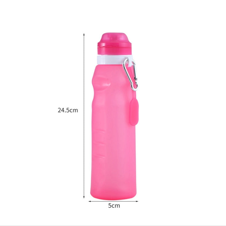 XC-282 600ml Silicone Folding Cup Out Camping Cycling Sports Kettle, White, Pink, Blue, Grapefruit Color