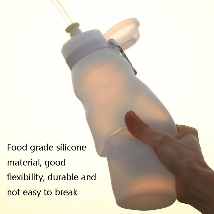 XC-282 600ml Silicone Folding Cup Out Camping Cycling Sports Kettle, White, Pink, Blue, Grapefruit Color