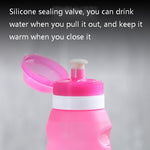 XC-282 600ml Silicone Folding Cup Out Camping Cycling Sports Kettle, White, Pink, Blue, Grapefruit Color