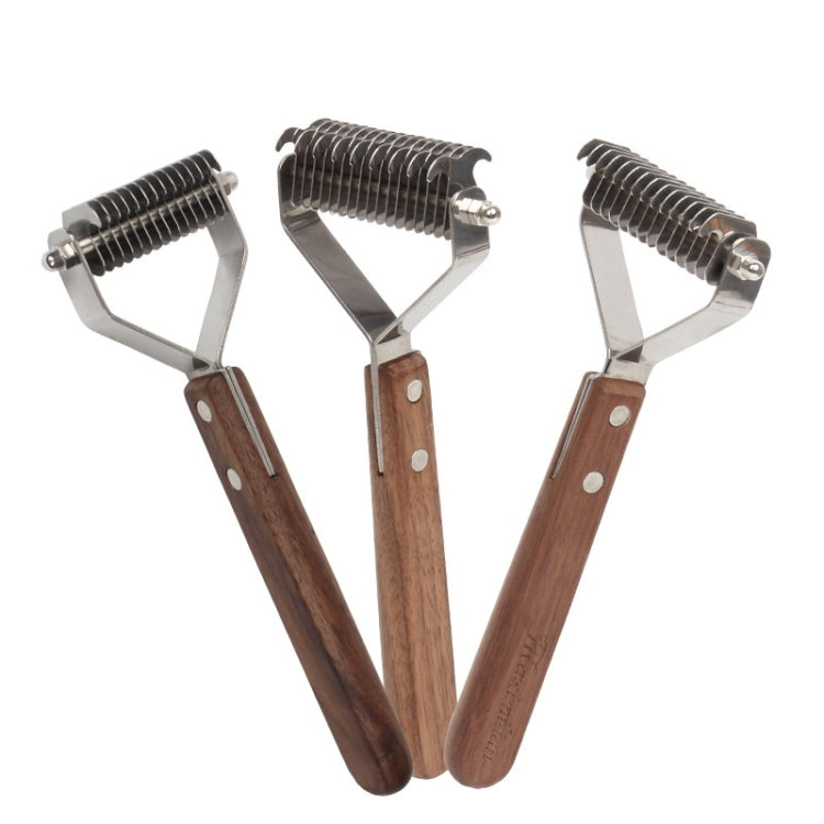 Walnut Pet Stainless Steel Cleaning And Grooming Comb, Large