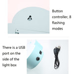 HS-007 لوحة رسائل قابلة للمسح DIY بحروف LED ضوء اعتراف، أبيض، أسود، وردي، أزرق