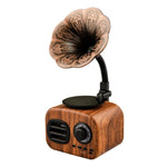 Ft-05 Wireless Retro Bluetooth Speaker Gramophone Mini Player, Gold, Pink, Walnut, Red, Black