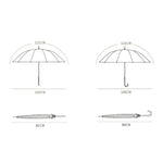 16 Bone Plain Straight Umbrella Small Fresh Long Handle Umbrella, High Indigo, Grapefruit Pink, Matcha Green, Orange, Apricot, Dark Blue, Mint Green, Charm Blue, Ginger, Red Wine, Violet, Classic Black, Vanilla Green, Wood Handle High Indigo           ...