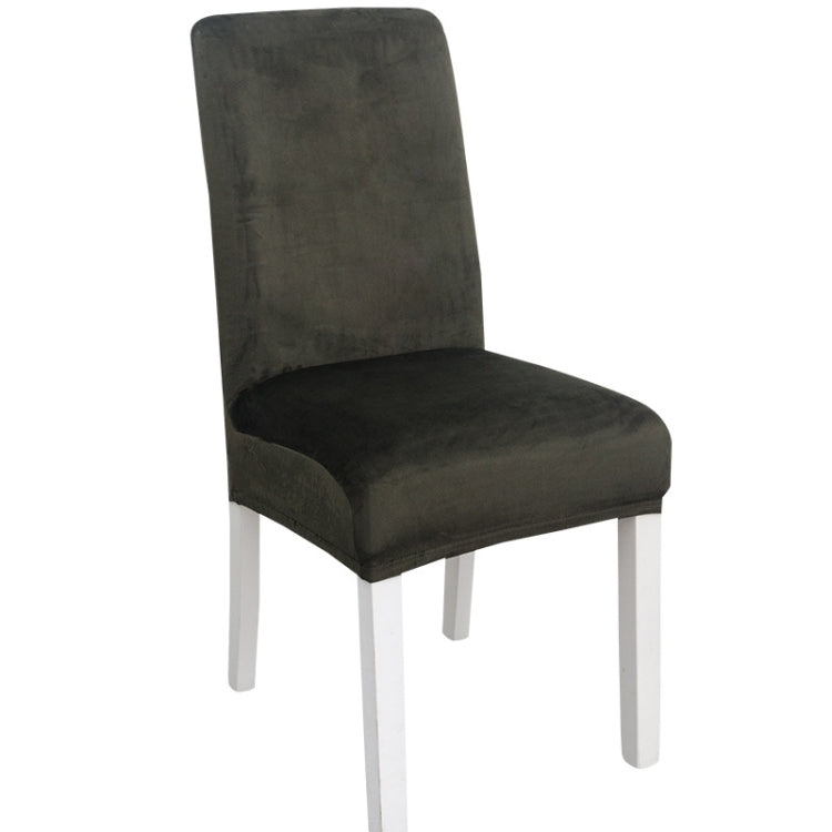 Simple Soft High Elastic Thickening Velvet Semi-Interior Chair Cover Hotel Chair Cover, Coffee Gray, Yellow Green, Wine Red, Navy, Black, Dark Green, White, Peacock Blue, Light Gray, Carbon Gray, Camel, Royal Blue, Beige, Grape Purple, Red, Orange     ...