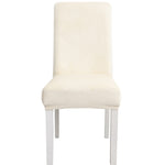 Simple Soft High Elastic Thickening Velvet Semi-Interior Chair Cover Hotel Chair Cover, Coffee Gray, Yellow Green, Wine Red, Navy, Black, Dark Green, White, Peacock Blue, Light Gray, Carbon Gray, Camel, Royal Blue, Beige, Grape Purple, Red, Orange     ...