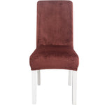 Simple Soft High Elastic Thickening Velvet Semi-Interior Chair Cover Hotel Chair Cover, Coffee Gray, Yellow Green, Wine Red, Navy, Black, Dark Green, White, Peacock Blue, Light Gray, Carbon Gray, Camel, Royal Blue, Beige, Grape Purple, Red, Orange     ...