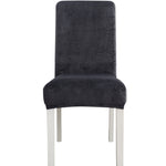 Simple Soft High Elastic Thickening Velvet Semi-Interior Chair Cover Hotel Chair Cover, Coffee Gray, Yellow Green, Wine Red, Navy, Black, Dark Green, White, Peacock Blue, Light Gray, Carbon Gray, Camel, Royal Blue, Beige, Grape Purple, Red, Orange     ...