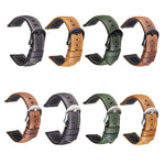 Smart Quick Release Watch Strap Crazy Horse Leather Retro Strap For Samsung Huawei,Size:, 20mm  (Dark Brown Black Buckle), 20mm (Deep Brown Silver Buckle), 20mm (Light Brown Black Buckle), 20mm (Light Brown Silver Buckle), 20mm (Black And Black Buckle)...