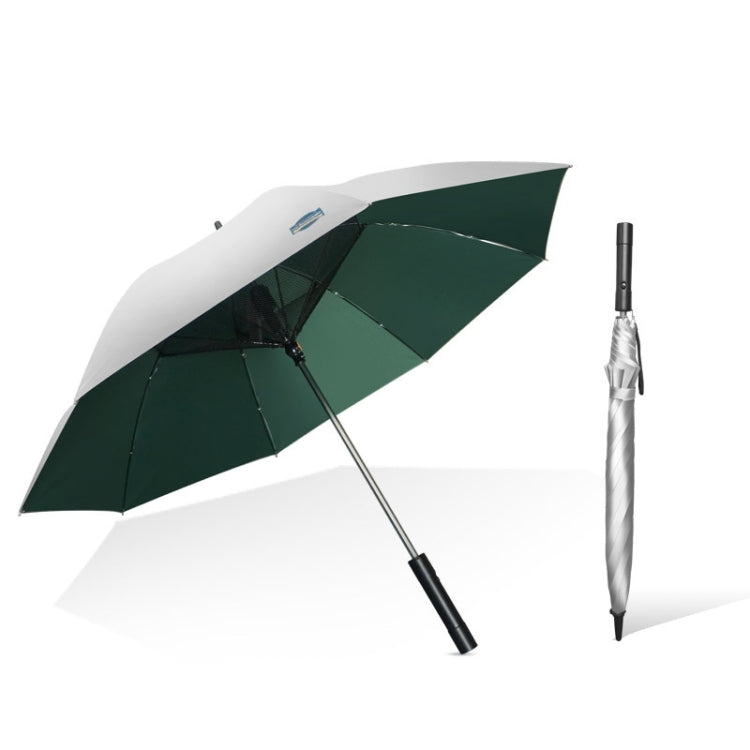 9033 Sun and Rain Dual-purpose Umbrella Multi-function Fan Titanium Silver Glue Sunscreen and UV Protection Long Handle Umbrella, Pink, Black, Ink Green