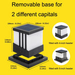 Solar Outdoor Waterproof Column Head Lamp Courtyard Landscape Lamp
