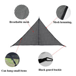 Outdoor Multi-person Hammock Large Sky Tree Tent Aerial Camping Hammock Triangle Hammock,, 2.9m Black