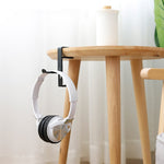 JD039 Metal Clip Earphone Holder Desktop Headset Hook, White, Black