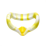 VR Silicone Eye Cover Anti-Sweat And Decontamination Color VR Goggles For Oculus Quest 2, White Blue, White Pink, White Yellow