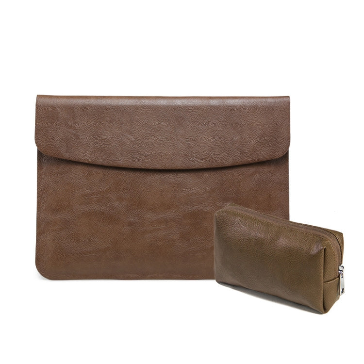 Horizontal Litchi Texture Laptop Bag Liner Bag For MacBook, 11 Inch A1370 / 1465, 12 Inch A1534, 13.3 Inch A1502 / 1425/1466/1369, 15.4 Inch A1398