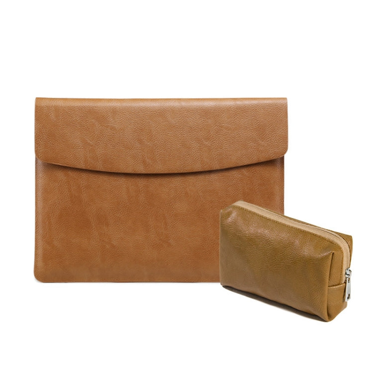 Horizontal Litchi Texture Laptop Bag Liner Bag For MacBook, 11 Inch A1370 / 1465, 12 Inch A1534, 13.3 Inch A1502 / 1425/1466/1369, 15.4 Inch A1398