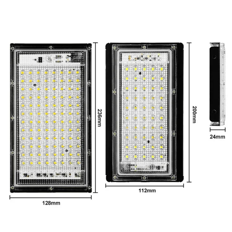 Waterproof LED Flood Light Outdoor Garden Light Construction Site Lighting Project Light, Specs:, 100W 96 Beads (Cool White)