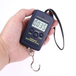 10g Mini Digital Fishing Scale Travel Weighting Steelyard Hanging Electronic Hook Scale Kitchen Weight Tool, Capacity:40kg, 40kg without Backlight, 40kg with Backlight