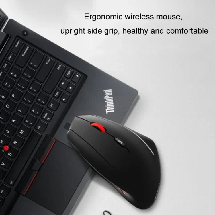 Lenovo Thinkbook Wireless Mouse Ergonomic Design Side Grip Mice, Side Grip Mice