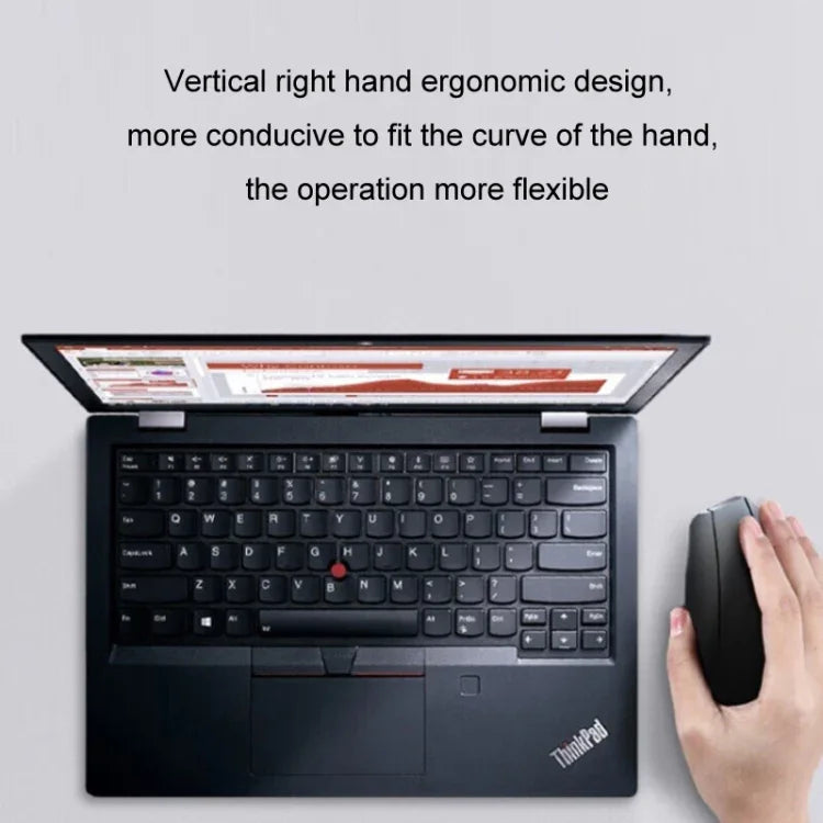 Lenovo Thinkbook Wireless Mouse Ergonomic Design Side Grip Mice, Side Grip Mice