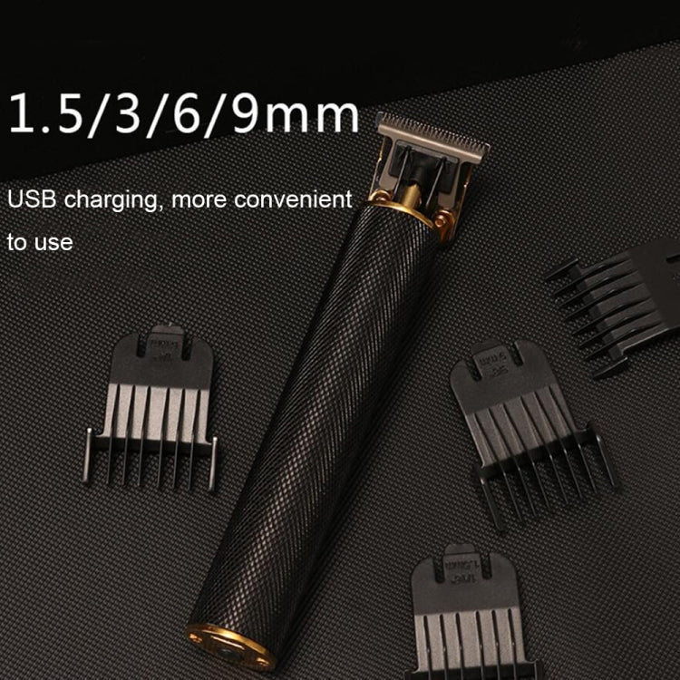 Hollow T-Shaped Steel Head Hair Trimmer USB Charging Carving Electric Hair Clipper, Steel Head (Black), Steel Head (Gold), Steel Head (Silver), Steel Head (Rose Gold), Steel Head (Gradient)