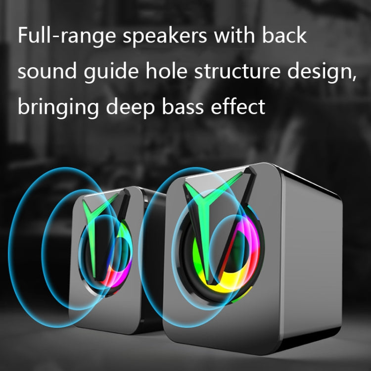 FT-25-1 RGB Colorful Lighting Desktop Computer Speaker