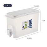 Household Cold Water Bottle With Faucet Refrigerator Fruit Teapot Summer Water Bucket, 3.5L Cold Water Bottle