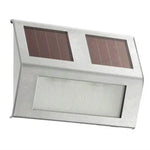 2 LEDs Solar Powered Light Sensor Control IP44 Waterproof LED Wall Lamp Outdoor Patio Yard Pathway Garden Stairs Step Night Security Lighting, White Light, Warm Light