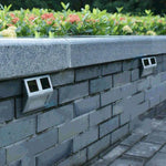 2 LEDs Solar Powered Light Sensor Control IP44 Waterproof LED Wall Lamp Outdoor Patio Yard Pathway Garden Stairs Step Night Security Lighting, White Light, Warm Light