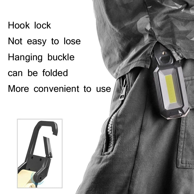 Glare Car Inspection Working Light USB Charging LED Folding Camping Lamp with Hook + Magnet, W559 2 COB + T6, W560 COB + T6
