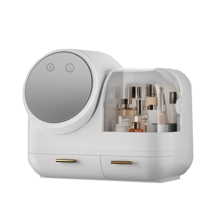 Schminktisch mit Spiegel und staubdichter Schublade mit LED-Beleuchtung, erhältlich in den Ausführungen Grün, Rosa, Weiß sowie Grün mit Lüfter, Rosa mit Lüfter und Weiß mit Lüfter.