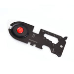 8 In 1 Stainless Steel Multi-Function Tool Card Camping Survival Card With Light, Black, Blue