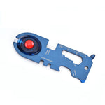 8 In 1 Stainless Steel Multi-Function Tool Card Camping Survival Card With Light, Black, Blue