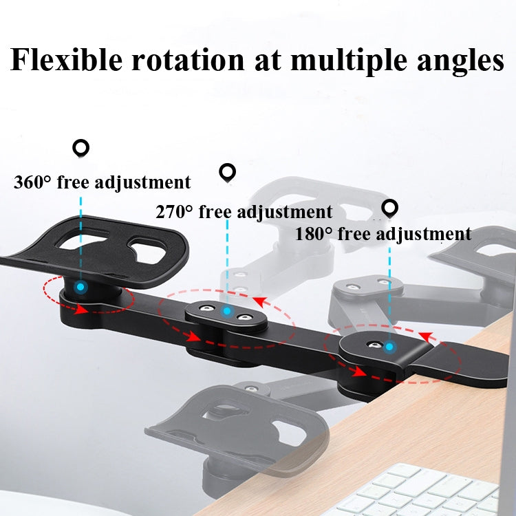 Vaydeer TJ2011 Computer Hand Bracket Mouse Pad Metal Lazy Arm Support Cantilever Wrist Pad