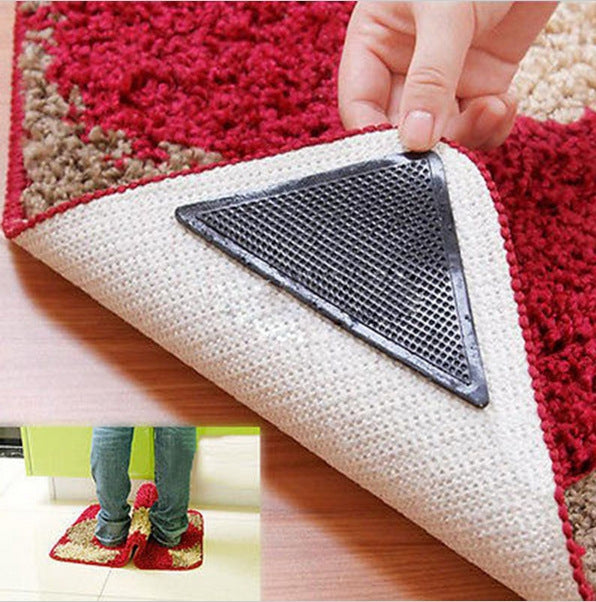 4 PCS/Set Recyclable Anti-Slip Washable Rug Carpet Mat for Home Bath Living Room, Washable Rug