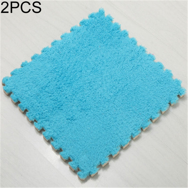 2 PCS Living Room Bedroom Children Kids Soft Carpet Magic Patchwork Jigsaw Splice Heads Climbing Baby Mat 30x30cm, Rose Red, Camel, Purple, Coffee, Blue, Pink, Green, White, Grey