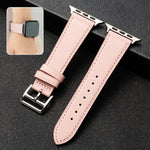 Business Cowhide Leather Strap Watchband, For Apple Watch Series 8&7 41mm / SE 2&6&SE&5&4 40mm / 3&2&1 38mm, For Apple Watch Series 6&SE&5&4 44mm / 3&2&1 42mm, For Apple Watch Series 6&SE& 5&4 40mm / 3 & 2 & 1 38mm