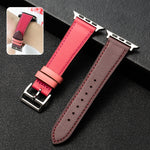 Business Cowhide Leather Strap Watchband, For Apple Watch Series 8&7 41mm / SE 2&6&SE&5&4 40mm / 3&2&1 38mm, For Apple Watch Series 6&SE&5&4 44mm / 3&2&1 42mm, For Apple Watch Series 6&SE& 5&4 40mm / 3 & 2 & 1 38mm