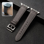 Business Cowhide Leather Strap Watchband, For Apple Watch Series 8&7 41mm / SE 2&6&SE&5&4 40mm / 3&2&1 38mm, For Apple Watch Series 6&SE&5&4 44mm / 3&2&1 42mm, For Apple Watch Series 6&SE& 5&4 40mm / 3 & 2 & 1 38mm