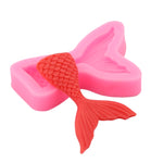 Mini Mermaid Tail Liquid Silicone Mold Fondant Baking Mold, Small (Pink) 15-95, Large (Pink) 15-94, Small (Gray) 15-95, Large (Gray) 15-94