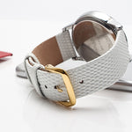 Thin Watch Chain With Calfskin Lizard Pattern Strap, Strap Width  12mm, Strap Width  14mm, Strap Width  16mm, Strap Width  18mm, Strap Width  20mm