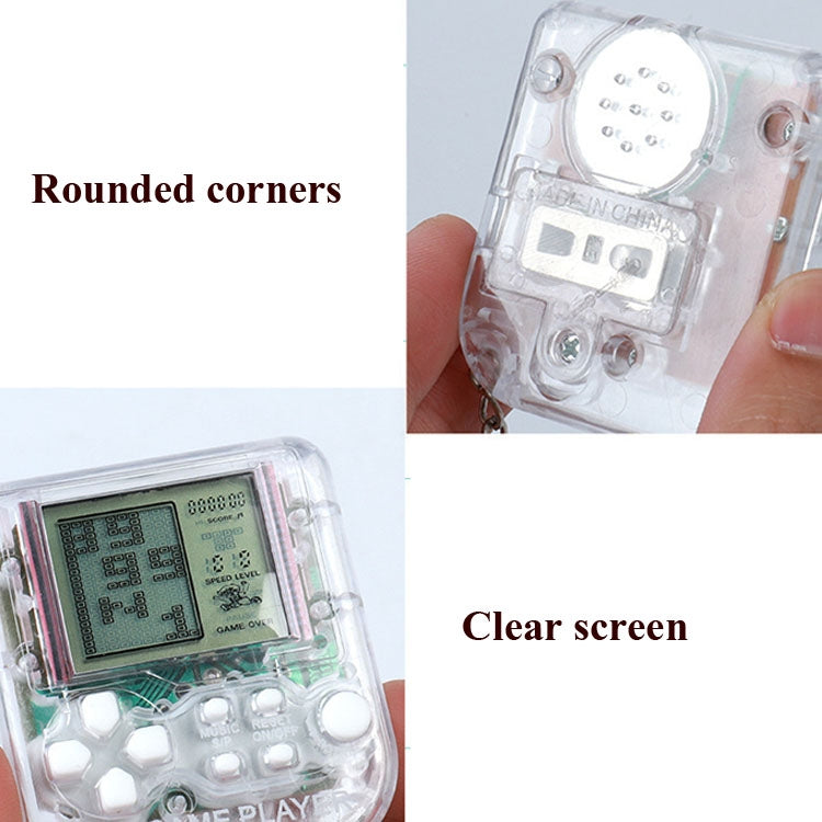 4 PCS Handheld Mini Game Console Toy Classic Brick Game Console with Keychain, 4 PCS Mini Game Console