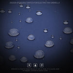 PGM YS005 Golf Umbrella Self-Contained Electric Fan Sunscreen Umbrella, Dark Blue, Black, Lake Blue