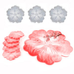 طقم قوالب سيليكون لوسادة كوب على شكل زهرة، قالب قطرة طبق فواكه بتلات مرآة كريستالية DIY، طقم زهرة كبيرة + 5 زهور صغيرة، طقم زهرة كبيرة + 3 زهور صغيرة، زهور كبيرة