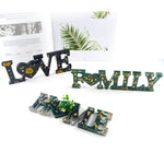 قوالب سيليكون لحروف راتنج كريستالي DIY، قالب حرفي مضاد للحروف MD3300_LOVE، MD3301_HOME، MD3302_Family، قالب حرفي إيجابي MD3313_LOVE، MD3314_HOME، MD3315_FAMILY