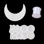 DIY Windbell Epoxy Mold Moon Pendant Wind Bell Hanging Set Mold, Style:, MD3535 + MD3536, MD3535 + MD3536 + Fish Line