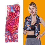 Gym Sports Cold Feeling Sweat-Absorbent Quick-Drying Cold Towel, Quick-Drying Towel, Size: 100 x 30cm(Music Festival), Quick-Drying Towel, Size: 100 x 30cm(Fire), Quick-Drying Towel, Size: 100 x 30cm(Geometric Triangle)                                 ...