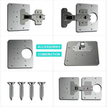 Stainless Steel Hinge Repair Installer, Specification: Single Plate +8 screw, Single Plate +8 screw, 2 Repair Plates + Hinge + 16 Screws