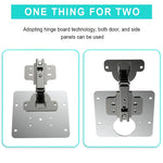 Stainless Steel Hinge Repair Installer, Specification: Single Plate +8 screw, Single Plate +8 screw, 2 Repair Plates + Hinge + 16 Screws